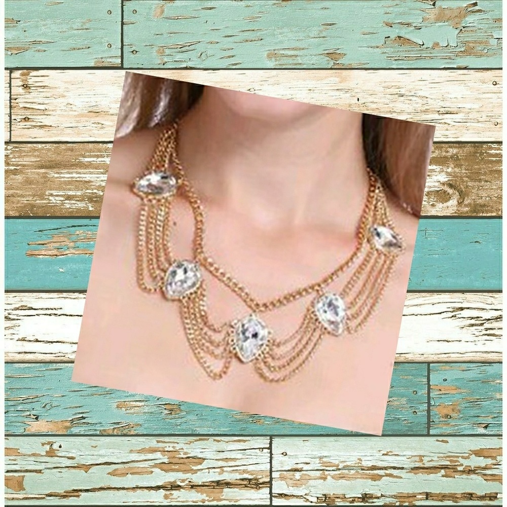 Gold Multilayer Statement Necklace